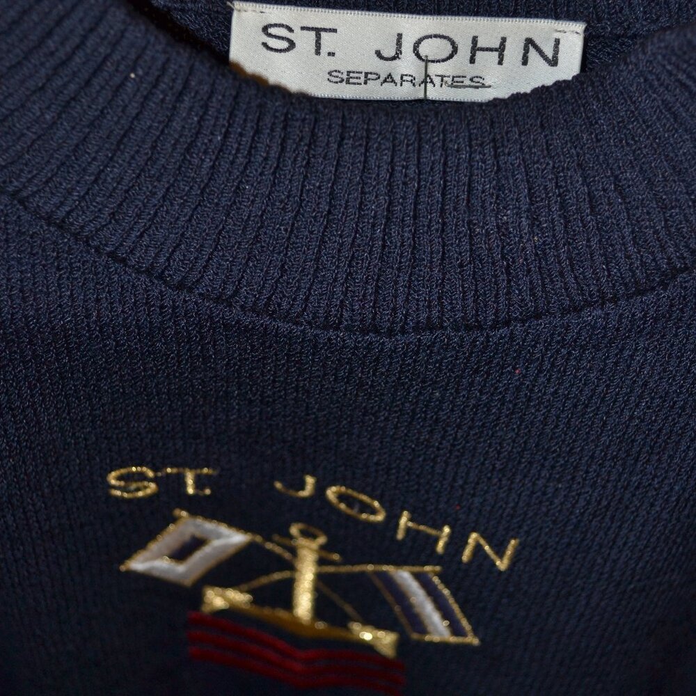 St. John Navy Sweater for Men - Picture 4 of 8